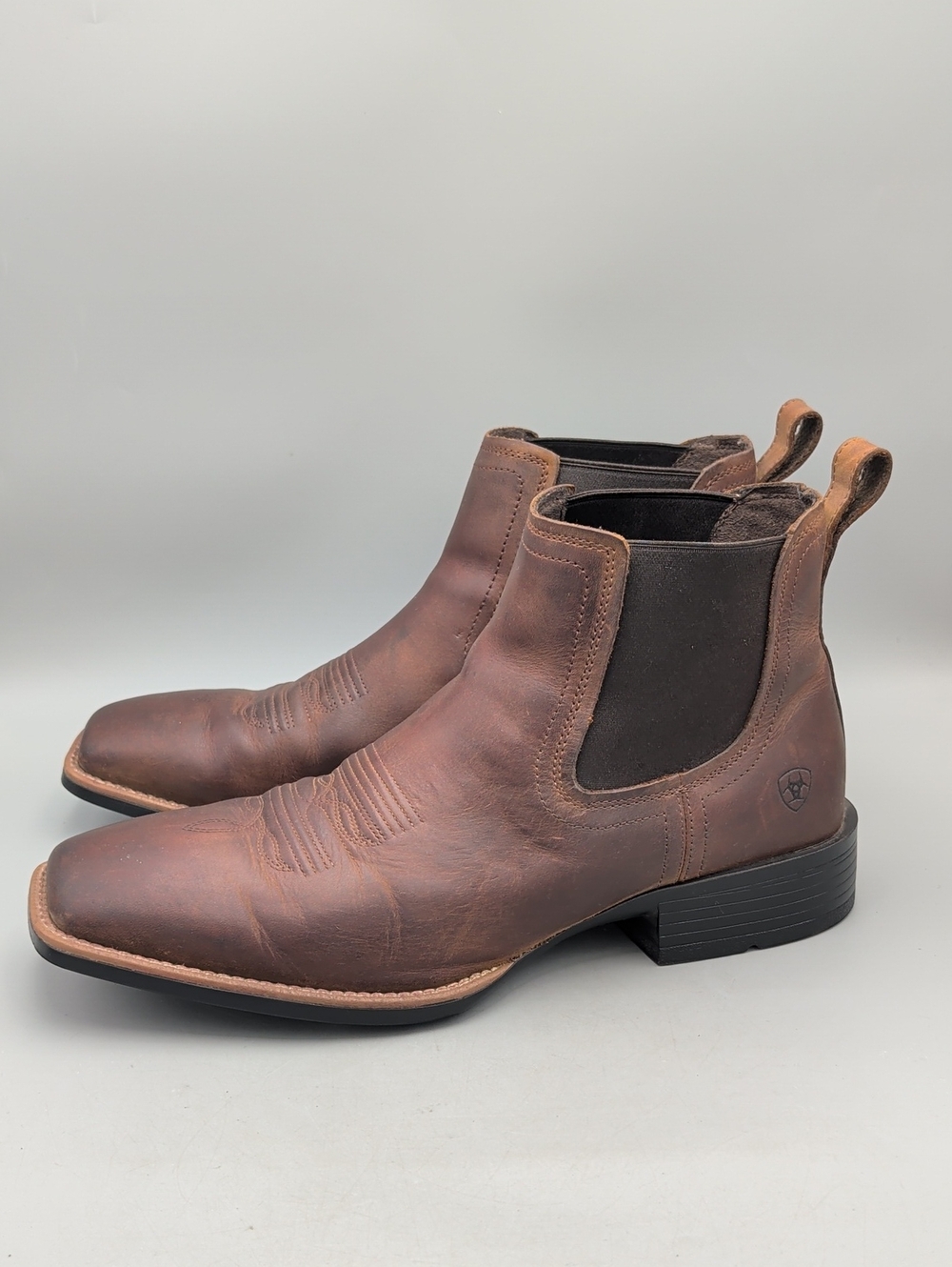 ARIAT BOOKER ULTRA WESTERN BOOTS 10031452 DISTRESSED TAN MEN'S Size 14 D